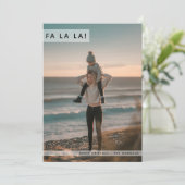 Fa La Modern Family Photo Plage Carte de Noël (Debout devant)