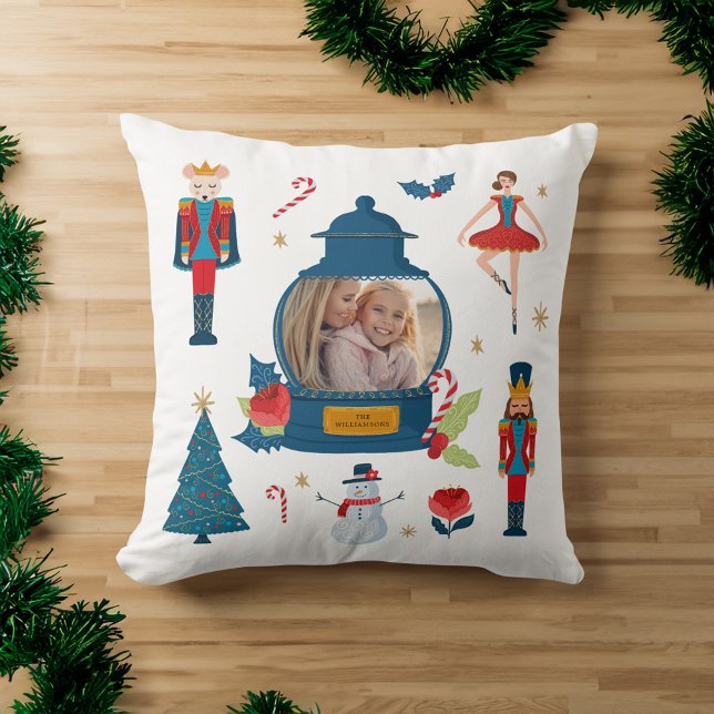 Fa La Oh, wat vun kerstbont. Kussen (Fa La Oh What Fun Christmas Nutcracker Characters Throw Pillow)