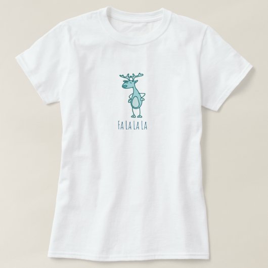 Fa La Reindeer Basic TShirt (Design voorkant)