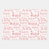 Fa La Santa Claus en Mrs Claus kerstpatroon Inpakpapier Vel (Voorkant 2)