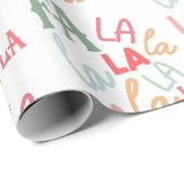 Fa La Script Kleurrijk kerstlied Feestelijk Cadeaupapier (Rol Hoek)