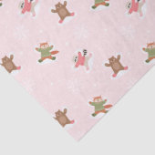 Fa La Sneeuw Engel Bos Dieren Leuke Winter Tissuepapier (Detail)