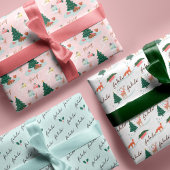 Fa La Winter Wonderland Bosbeesten Inpakpapier Vel