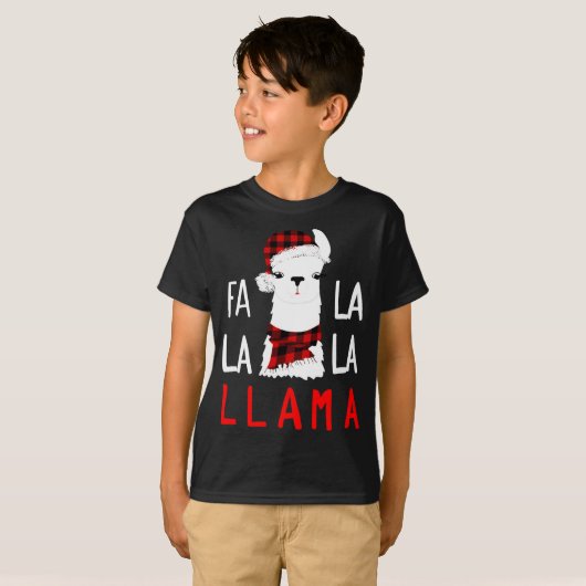 Fa Lalalaaa Llama met buffelstaartje Chr T-shirt (Voorkant volledig)
