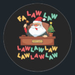 Fa Law Avocat amusant Père Noël Juge Christmas<br><div class="desc">Drôle thème de Noël pour avocat,  avocat ou juge. Le dessin représente Santa Clause comme un juge et un drôle de jeu de mot juridique.</div>