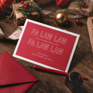 Fa Law Law grappige advocaat grap kerst Feestdagenkaart