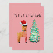 Fa lla lla lla kerstkaart (Voorkant / Achterkant)