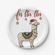 Fa Lla Lla Llama Borden voor kerstmis