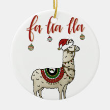 Fa Lla Lla Llama kerstornament