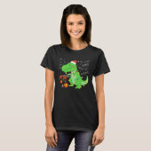 Fa Ra Ra Rawr Kerst Dinosaurus Met Xmas Pet Li T-shirt (Voorkant volledig)
