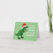 Fa rawr rawr rawr Funny Kerstmis Kaart (Voorkant)