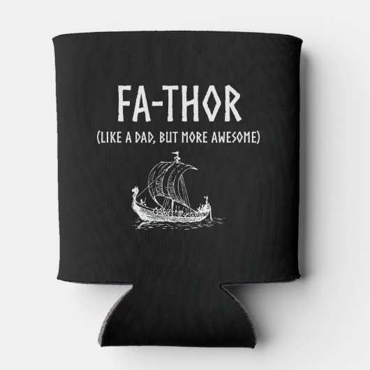 Fa-Thor Funny Vaderdag Blikjeskoeler (Achterkant)