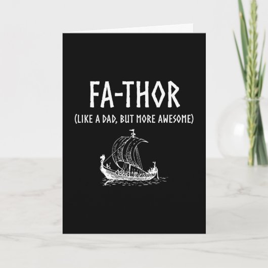 Fa-Thor Funny Vaderdag Kaart (Voorkant)