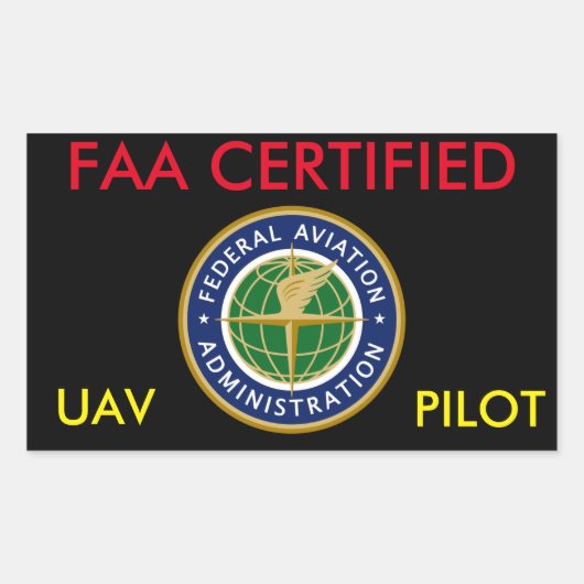 FAA CERTIFIED DRONE STICKER (Voorkant)
