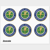 FAA FEDERAL AVIATION RONDE STICKER (Vel)