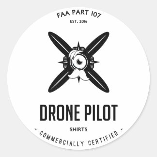 FAA Part 107 Drone Pilot Com. Autocollant certifié