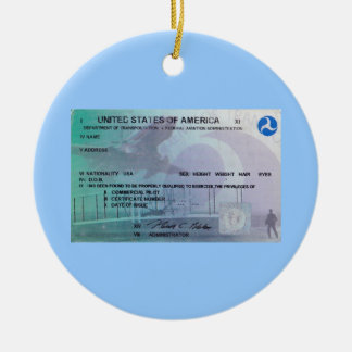 FAA Pilot Keramisch Ornament