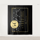 Fab 50e Verjaardag Cool Fun Zwart Tapijt Wandkleed (Voorkant)