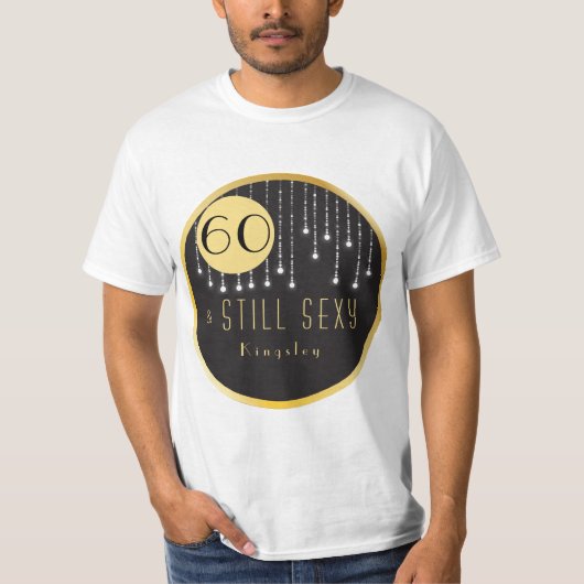 Fab 60e verjaardag Cool Fun Zwart T-shirt (Voorkant)