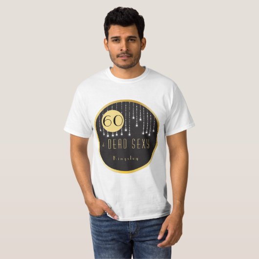 Fab 60ème Cool Fun Anniversaire T-Shirt noir (Devant entier)