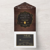 Fab Bois Rustique Tout En Une Invitation (À l'intérieur)