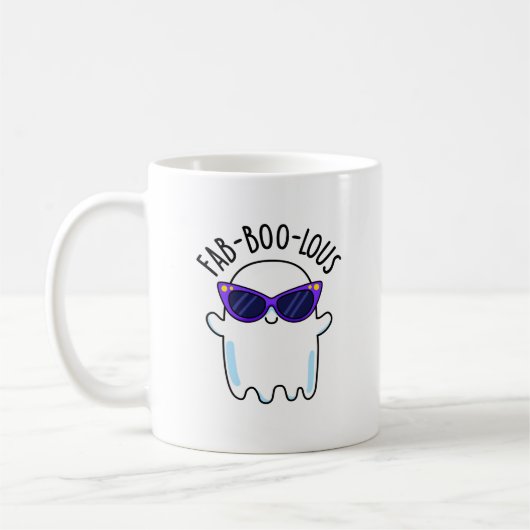 Fab-Boo-Lous Grappige Geest Pun Koffiemok (Links)