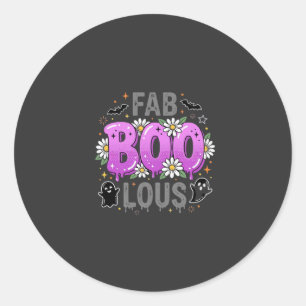 Fab Boo Lous Halloween Geest Ontwerp_1 Ronde Sticker