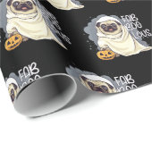 Fab Boo Lous Pug Halloween pompoen cadeau Cadeaupapier (Rol Hoek)