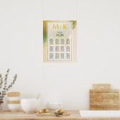 Fab Chartreuse 🤵 Vet & Stijlvol Budget Wedding Poster (Keuken)