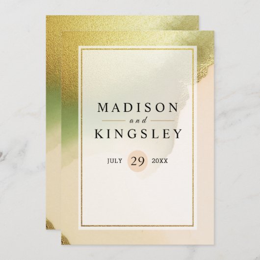 Fab Chartreuse 🤵 Vet & Stijlvol Budget Wedding Programma (Voorkant / Achterkant)