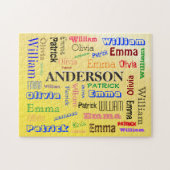 Fab Family Cool Word Cloud jigzaag puzzel (Horizontaal)