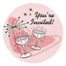 Fab Fifties Wedding Verloving Douche Stickers