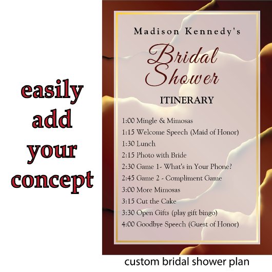 Fab Fun Bruidsfeest Events Inky Earthtone Poster