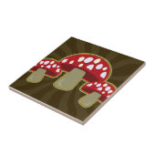 Fab Fungi-paddenstoelen Tegeltje (Zijkant)