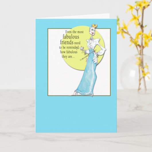 Fab Herinnering/vriendschap of verjaardag Kaart (Gele Bloem)