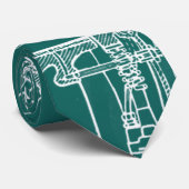 FaB MeChaNiCal DrAwinG BlUEpRiNT gReeN AnD WhITe! Stropdas (Opgerold)