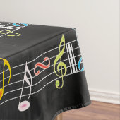 Fab-Muzieknoten op zwart Tafelkleed (Voorbeeld)