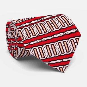 Fab Pattern 2 (rood koraal) Stropdas