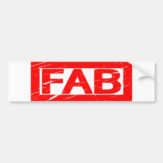 Fab Stamp Bumpersticker (Voorkant)