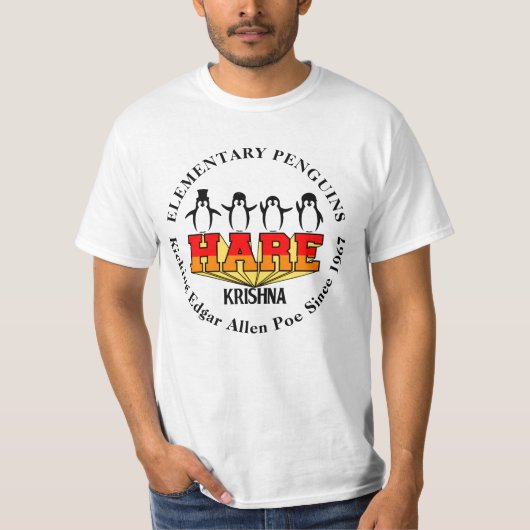 Fab Vier elementaire pinguïns T-shirt (Voorkant)