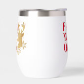 Fab-Yule-Ous Christmas Reindeer Red & Gold (Gauche)