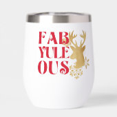 Fab-Yule-Ous Kerst Reindeer Rood & Goud (Achterkant)