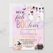 FabBOOlous Ghost Pastel Halloween Verjaardag Kaart (Voorkant)