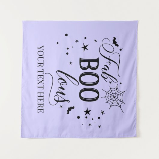 FabBOOlous Halloween black lilac Backdrop party Wandkleed (Voorkant (horizontaal))