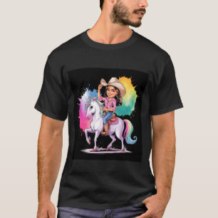 Fabel wezen eenhoorn met cowgirl t-shirt