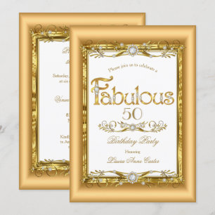 Fabelachtig Gouden Witte Diamanten Verjaardagsfees Kaart