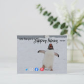 fabelachtig makelaar penguin postca briefkaart (Staand voorkant)