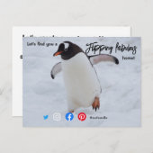 fabelachtig makelaarster pinguïn briefkaart (Voorkant / Achterkant)