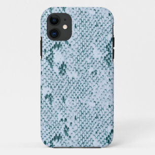 Fabelachtige Blauwe en Witte Snakeskin iPhone 11 Hoesje