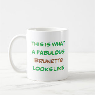 fabelachtige brunette koffiemok